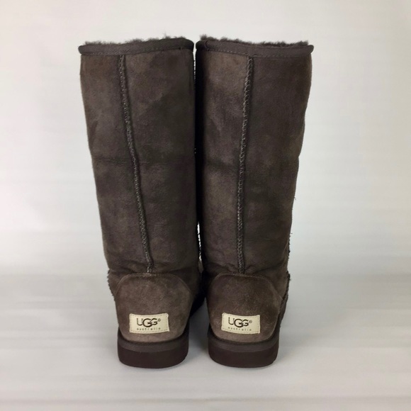 UGG Classic Tall 5815 Brown Shearling Boots 8 - Picture 4 of 14